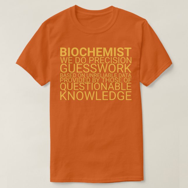 Camiseta Bioquímica Guesswork Bioquímica 3 (Diseño del anverso)