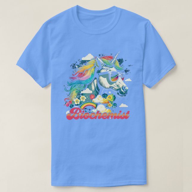 Camiseta Bioquímico de Rainbow Unicorn (Diseño del anverso)