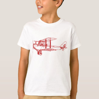 Camiseta Biplano de época - Rojo de rubí