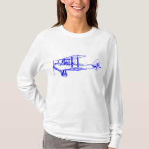 Camiseta Biplano vintage - Azul
