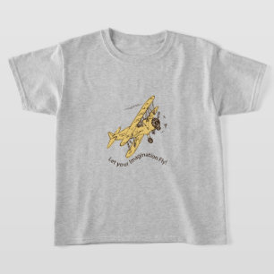 Camiseta Biplanos Art Deco: deja volar tu imaginación.