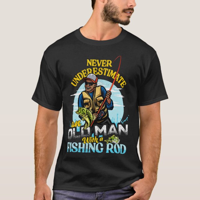 Camiseta Bipoc B Pesca Cumpleaños Tee Nunca Subestimar O (Anverso)