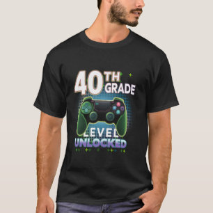 Camiseta Bir de nivel 40 de nivel de video sin bloquear de 