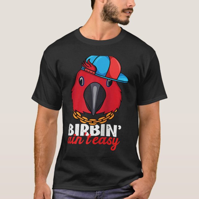 Camiseta Birbing Ain't Easy Parrot I Female Eclectus Raglan (Anverso)