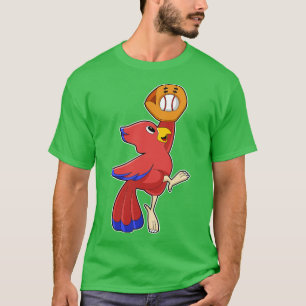 Camiseta Bird At Baseball With Baseball Glove