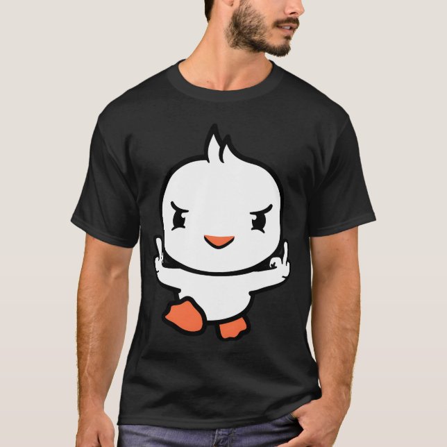 Camiseta Bird Bad Middle Finger Show Evil Boy Insult Funny  (Anverso)