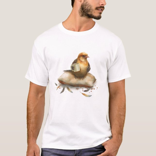 Camiseta Bird Bebe Café: Un Brillante ☕ matutino (Anverso)