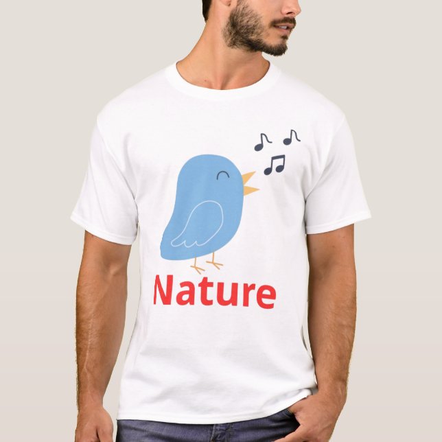 Camiseta Bird Design: Elegant and Unique Avian Art  (Anverso)