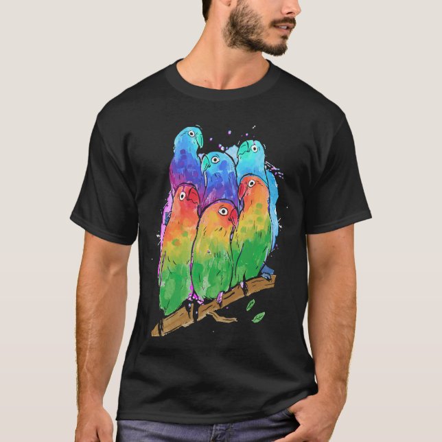 Camiseta Bird Flock Birding for Parrot (Anverso)