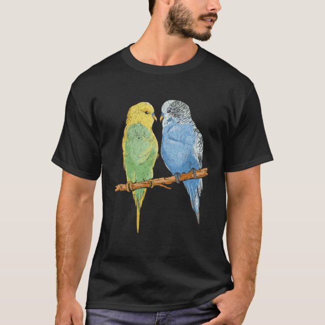 Camiseta Bird Lover Parakeet Lovers sweet birding, cool ret (Anverso)