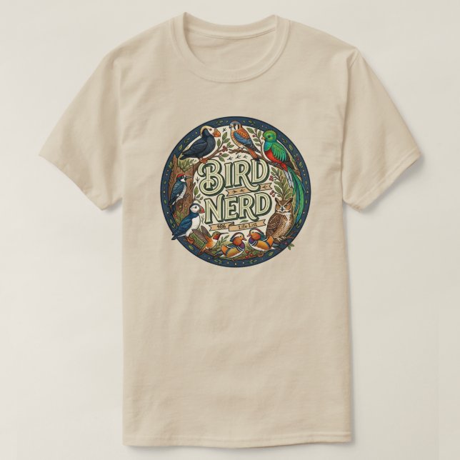 Camiseta Bird Nerd Life List (Diseño del anverso)