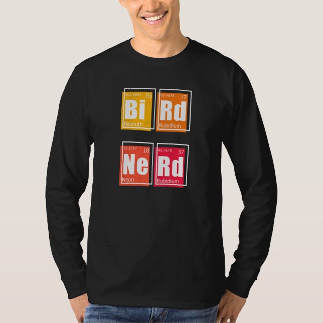 Camiseta BIRD NERD Tabla periódica de elementos Observatori (Anverso)