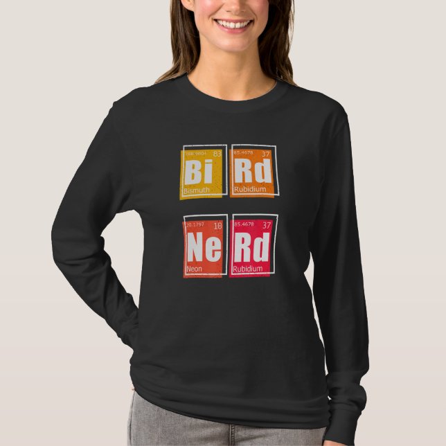 Camiseta BIRD NERD Tabla periódica de elementos Observatori (Anverso)