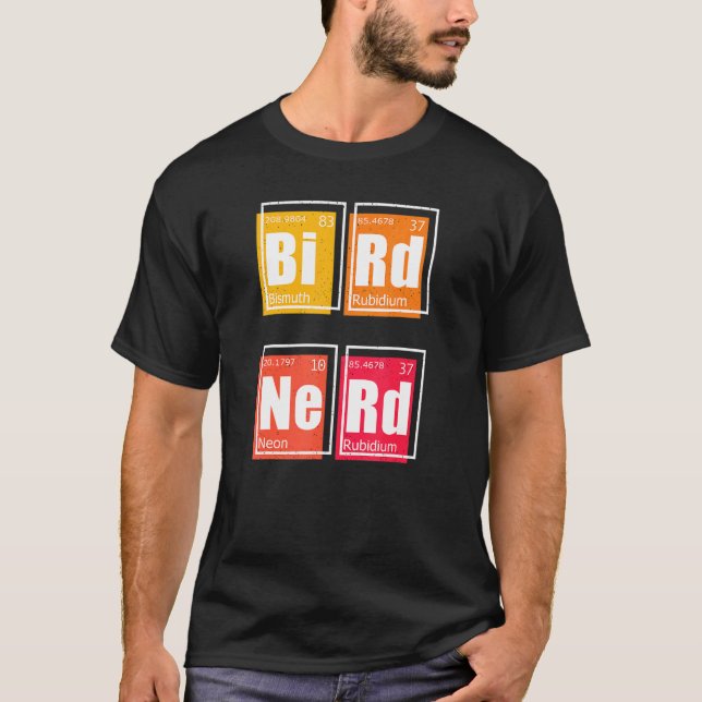 Camiseta BIRD NERD Tabla periódica de elementos Observatori (Anverso)