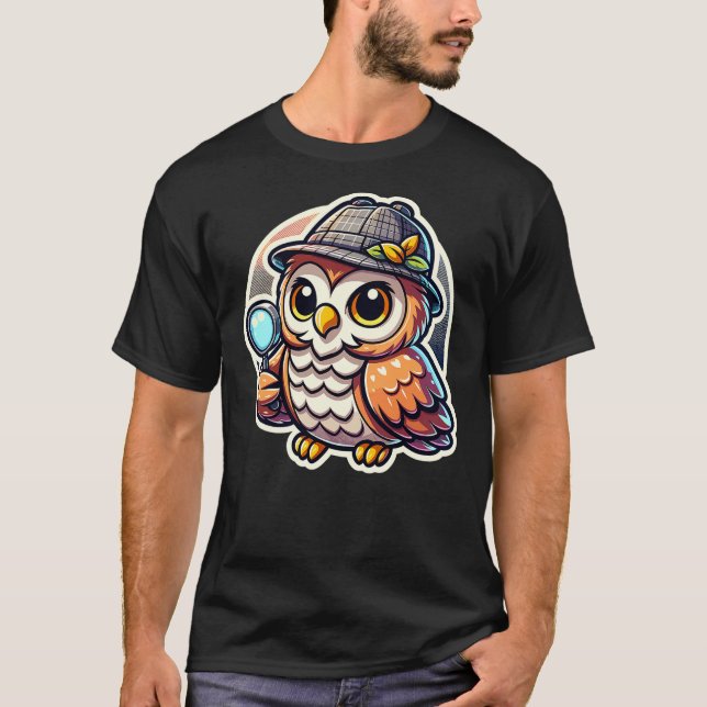 Camiseta Bird Owl Detective - Detective Wisdom - Detective  (Anverso)