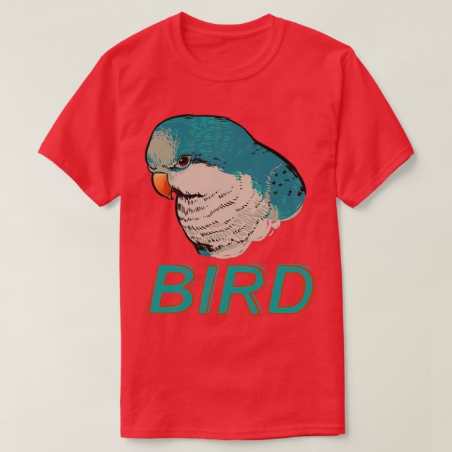 Camiseta BIRD Quaker Parrot Blue (Diseño del anverso)