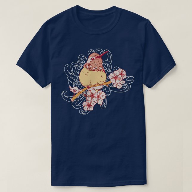 Camiseta Bird Sakura Spring  (Diseño del anverso)
