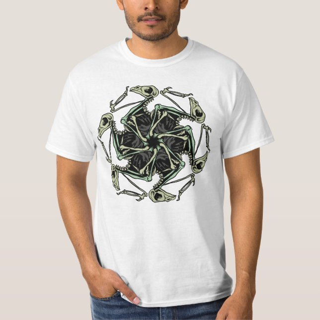 Camiseta Bird Skeleton Mandala T-Shirt (Anverso)