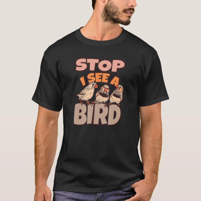 Camiseta Bird Watching Binoculars Bird Species (Anverso)