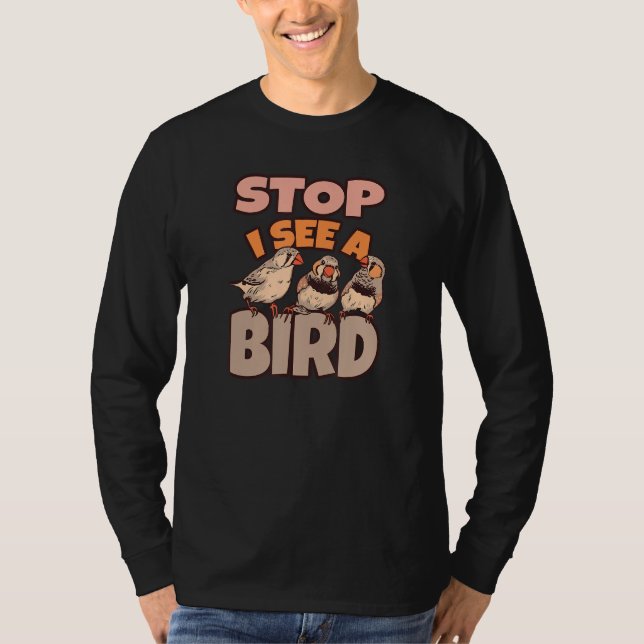 Camiseta Bird Watching Binoculars Bird Species (Anverso)