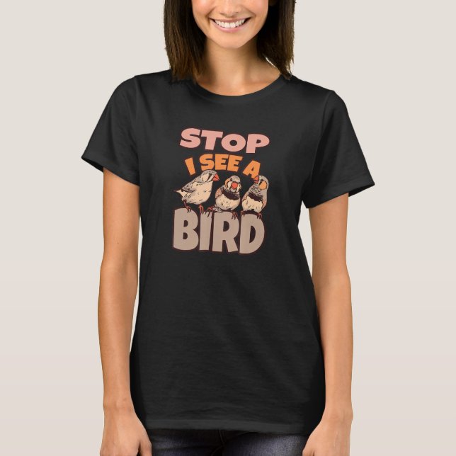 Camiseta Bird Watching Binoculars Bird Species (Anverso)