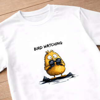 Camiseta Bird Watching Funny Cartoon Character Ironic Humor