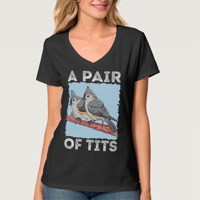 Camiseta bird watching Titmouse (Anverso)