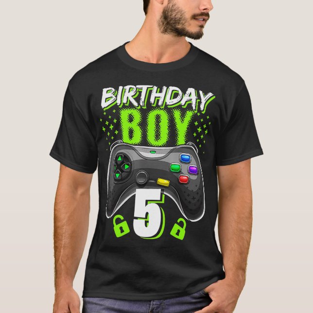 Camiseta Birday Boy 5 Video Game Controller Gamer 5Bir (Anverso)