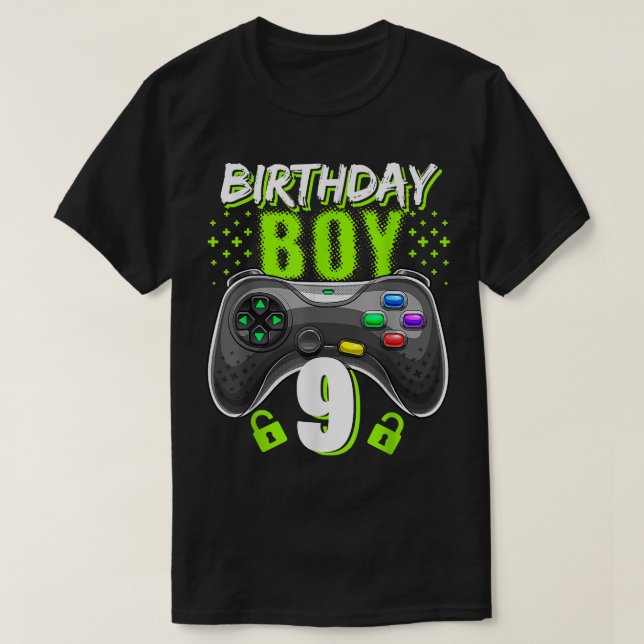 Camiseta Birday Boy 9 Video Game Controller Gamer 9Bir (Diseño del anverso)