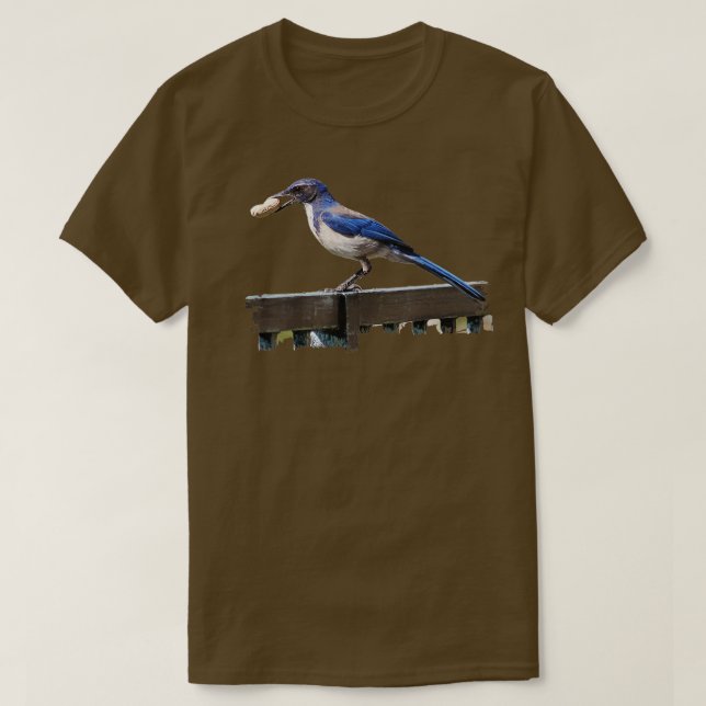Camiseta Birder Birdwatching California Scrub Jay B (Diseño del anverso)