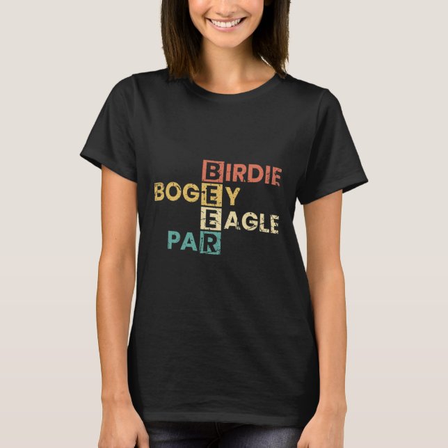Camiseta Birdie Bogey Eagle Par Beer Funny Golf (Anverso)