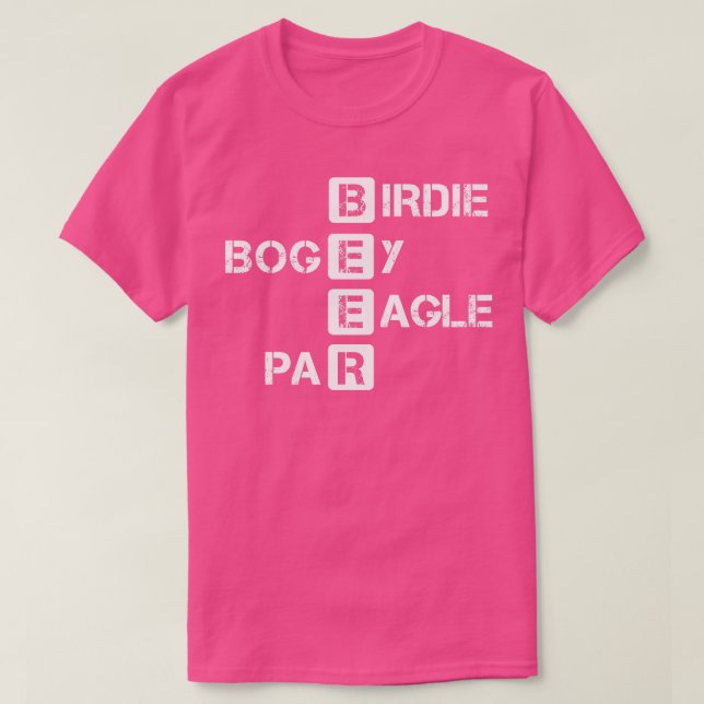 Camiseta Birdie Bogey Eagle Par Beer Funny Golf Golfing Gol (Diseño del anverso)