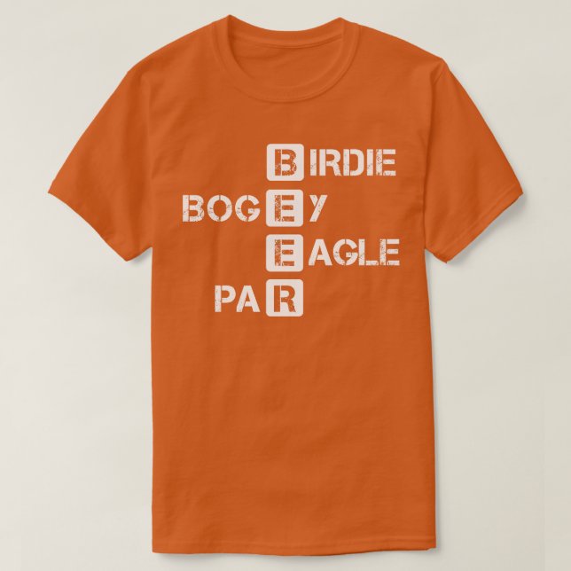 Camiseta Birdie Bogey Eagle Par Beer Funny Golf Golfing Gol (Diseño del anverso)