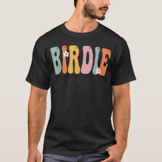 Camiseta Birdie Retro Groovy Print Mom Cute Mothers Day Fun