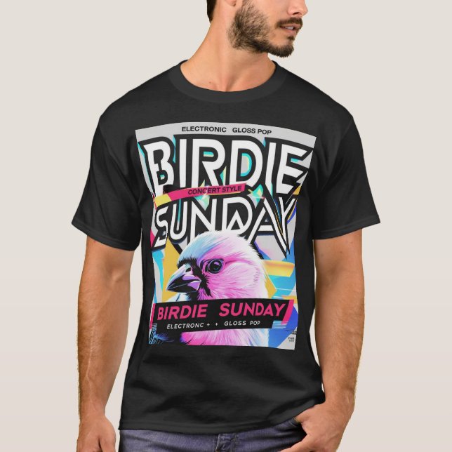 Camiseta Birdie Sunday Electropop Black Tee (Anverso)