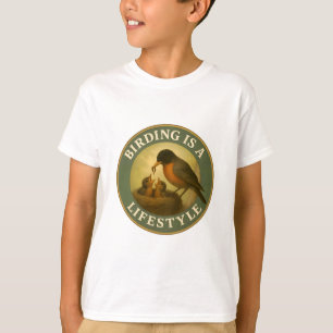 Camiseta Birding es un estilo de vida - Robin Nesting Vi es