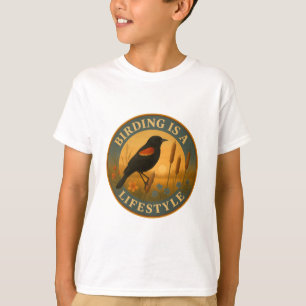 Camiseta Birding is a Lifestyle - Red Winged Blackbird Mars