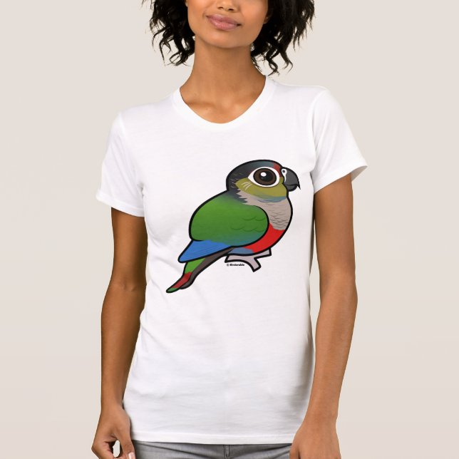 Camiseta Birdorable Carmesí-hinchó el Parakeet (Anverso)