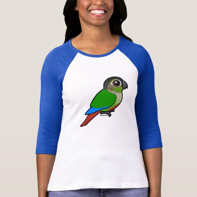 Camiseta Birdorable Conure Verde-cheeked (Anverso)