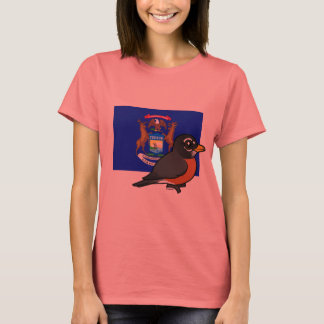 Camiseta Birdorable estatal de Michigan: Robin estadouniden