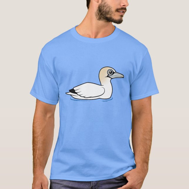Camiseta Birdorable que nada Gannet septentrional (Anverso)