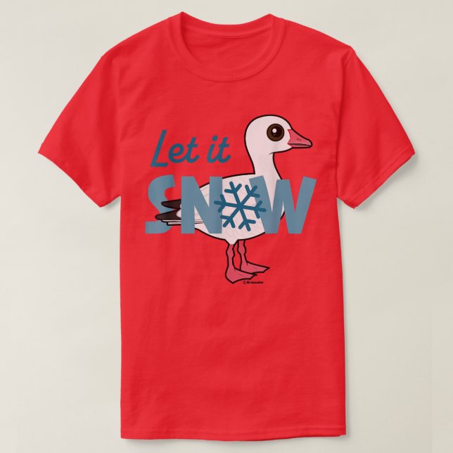 Camiseta Birdorable Snow Goose Let it SNOW  Festive Fun Des (Diseño del anverso)