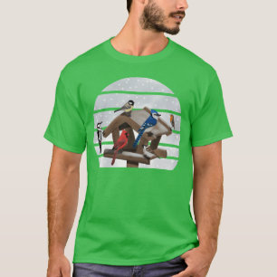 Camiseta Birds Bird House Cardinal Blue Jay Robin Sparrow g