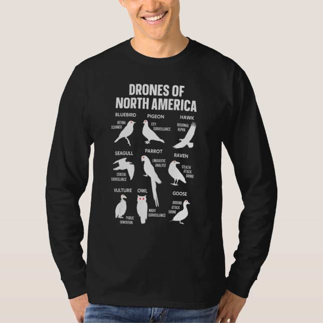 Camiseta Birds Drones Of North America Field Guide Arenu201 (Anverso)