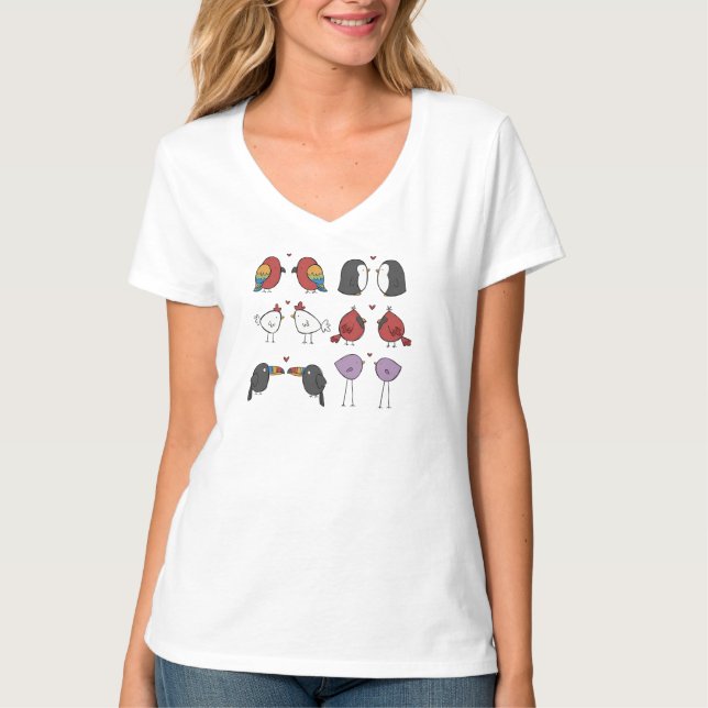 Camiseta Birds In Love  (Anverso)