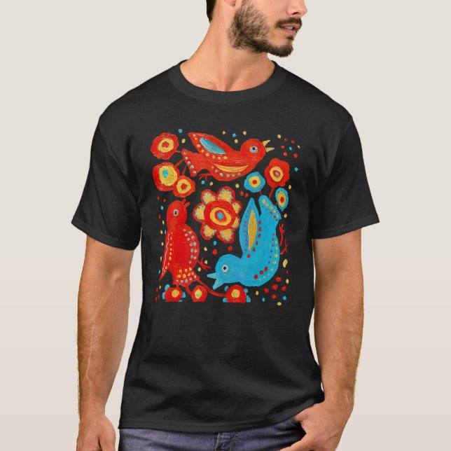 Camiseta Birds of Happiness Ukra.inian Birds Flower Peace L (Anverso)