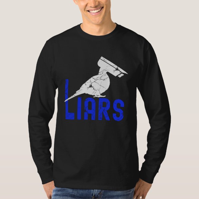Camiseta Birds Spies Pigeons Arent Real Pigeons Are Liars (Anverso)