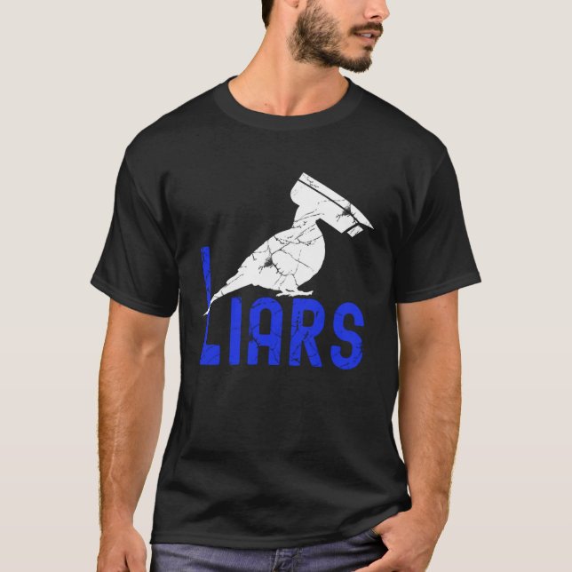 Camiseta Birds Spies Pigeons Arent Real Pigeons Are Liars (Anverso)