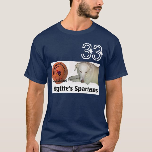 Camiseta Birgitte&apos; s Spartans, 33 - modificados para (Anverso)
