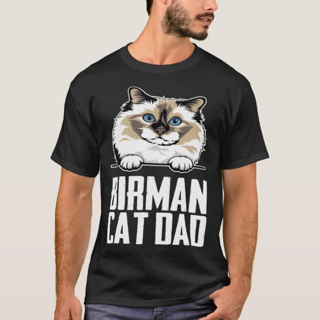 Camiseta Birman cat dad (Anverso)